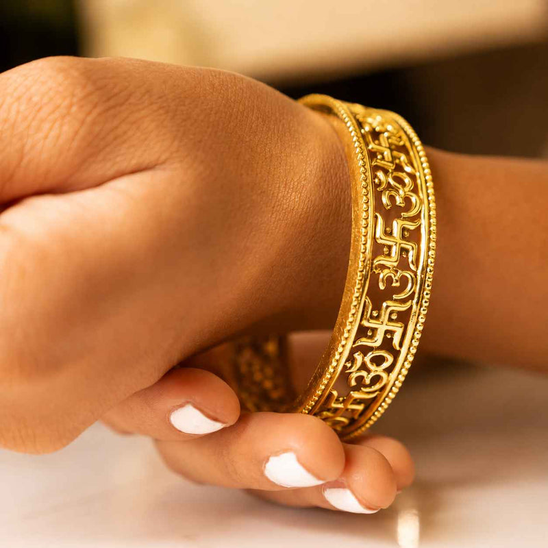 Anvaya Sacred Om Swastik Bangle