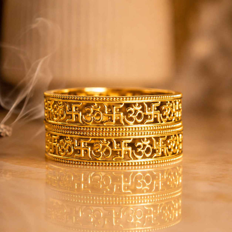 Anvaya Sacred Om Swastik Bangle