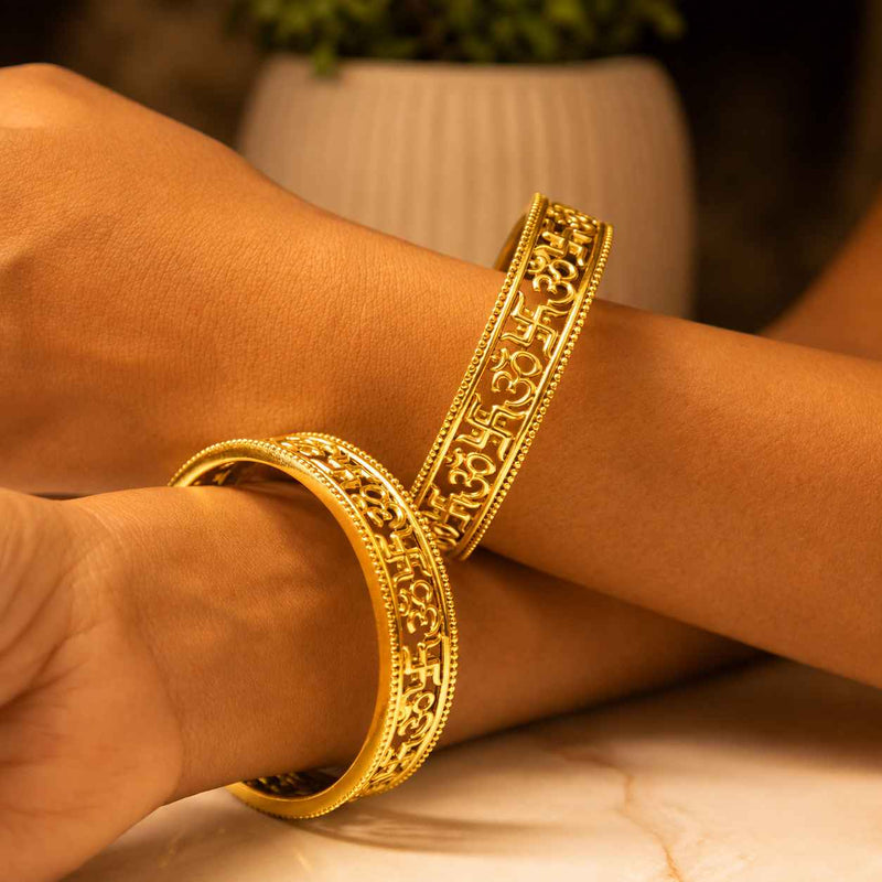 Anvaya Sacred Om Swastik Bangle