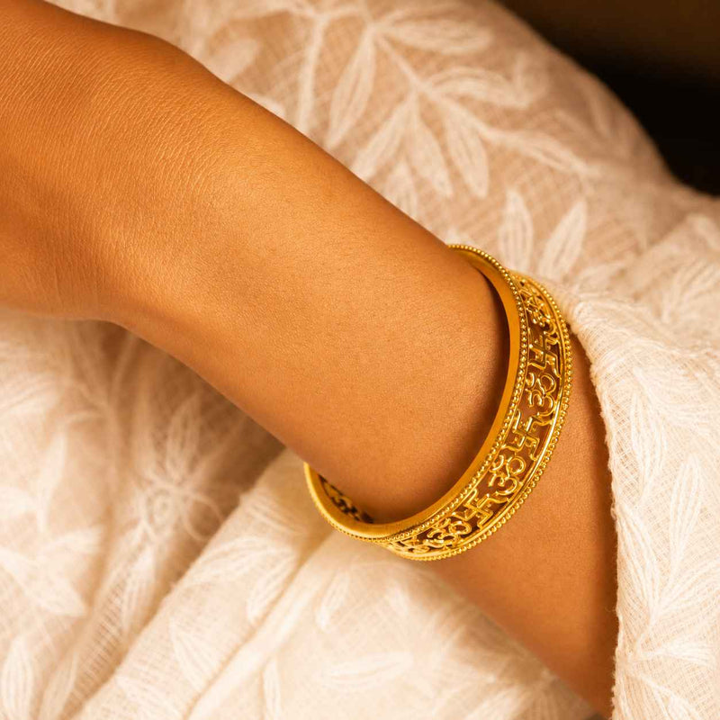 Anvaya Sacred Om Swastik Bangle