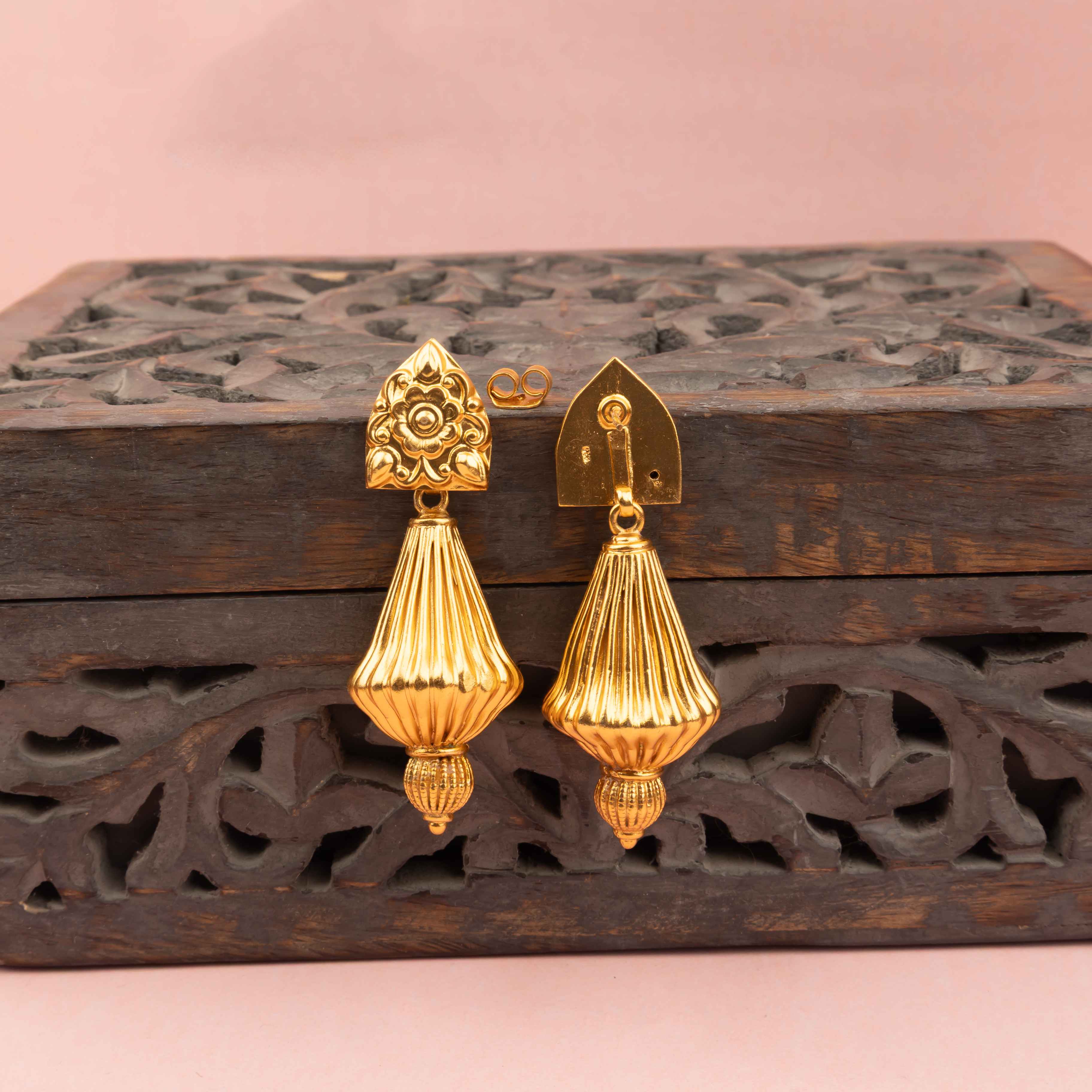 Anvaya Vintage Inspired Bold Drop Earrings