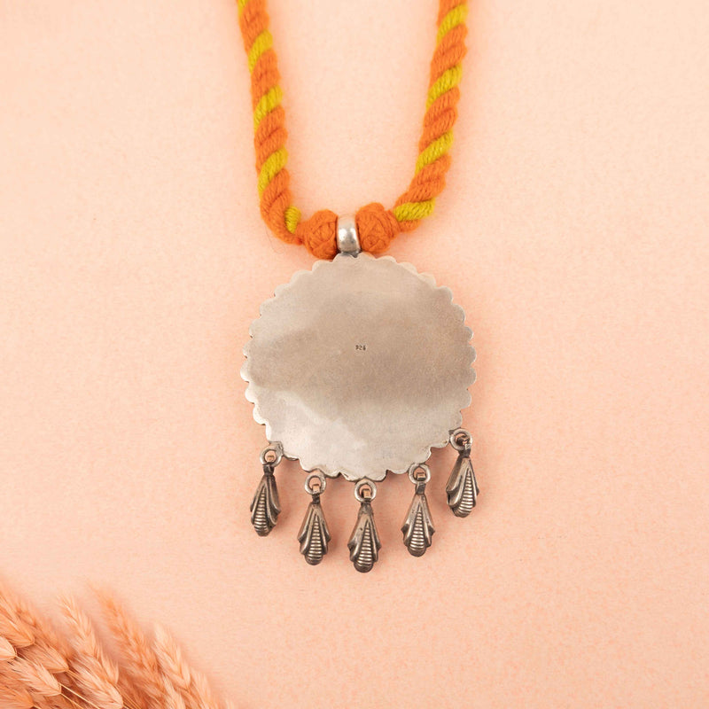 Anvaya Pichwai Handpainted Nandi Dori Necklace