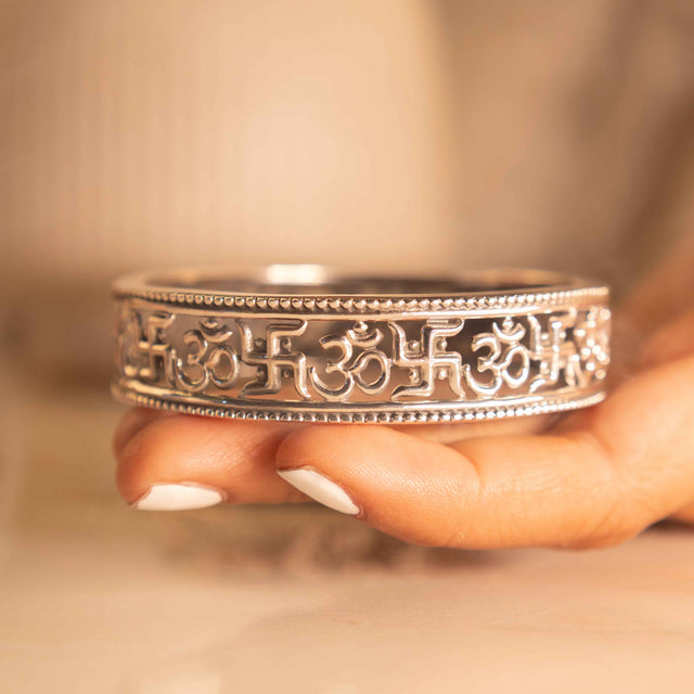 Anvaya Sacred Om Swastik Bangle