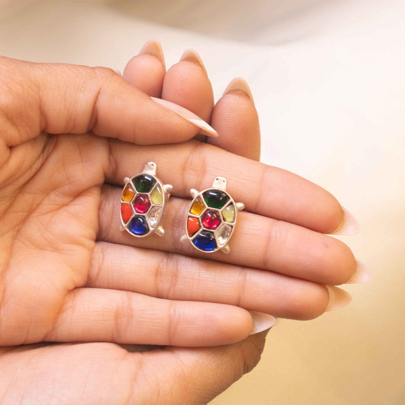Anvaya Shaahi Tortoise Jadau Earrings