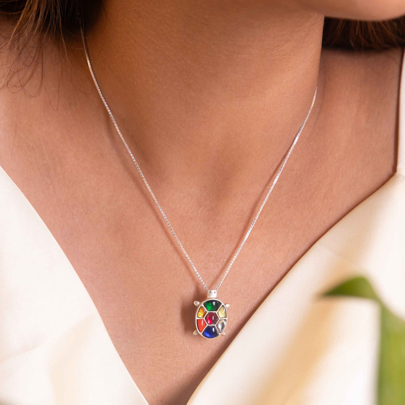 Anvaya Shaahi Tortoise Jadau Pendant
