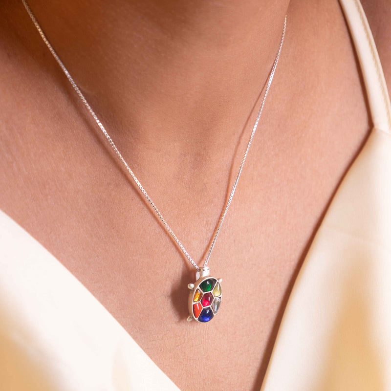 Anvaya Shaahi Tortoise Jadau Pendant