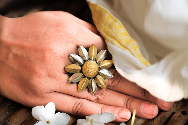 Dulari Sunflower Ring