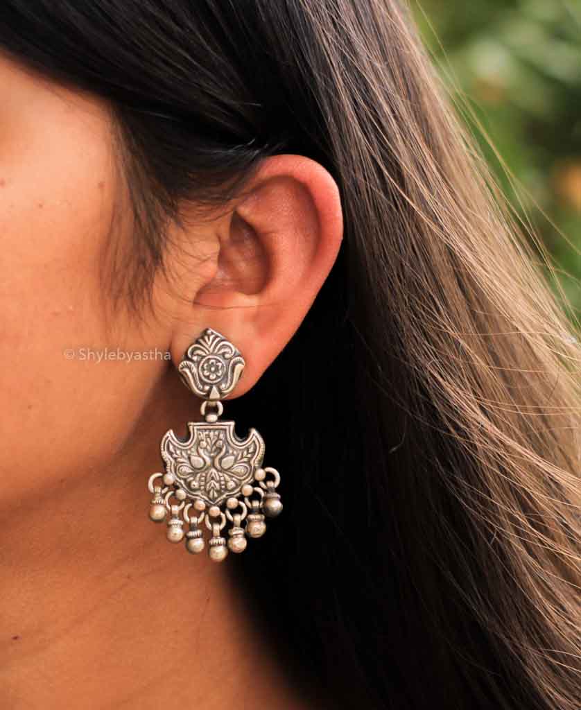 Moh Intricate Peacock Detailed Earrings