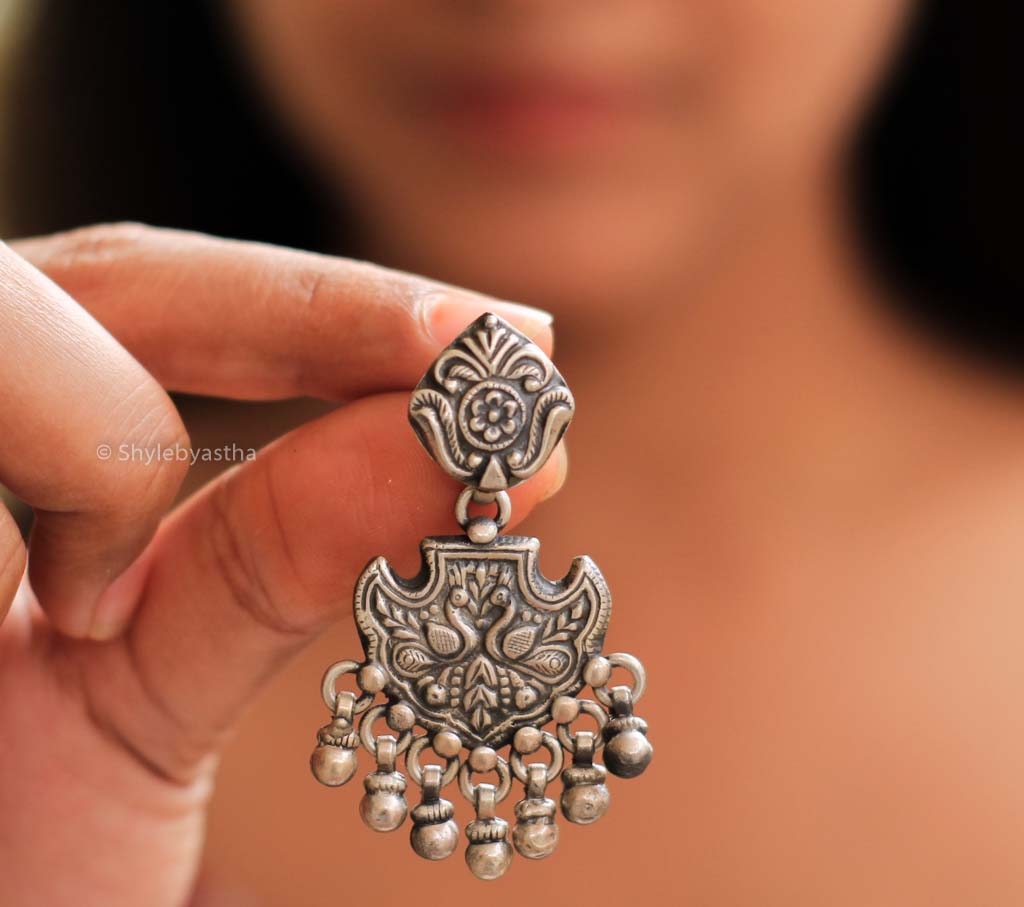 Moh Intricate Peacock Detailed Earrings