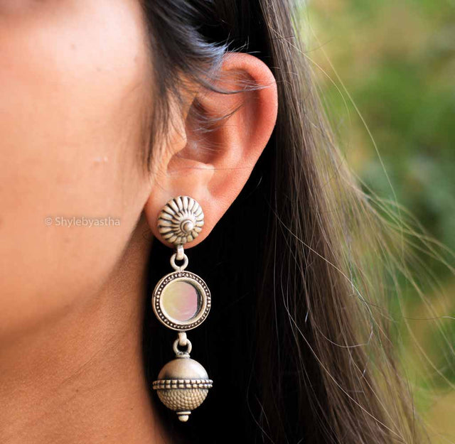 Dulari Textured Ball Glass Earrings