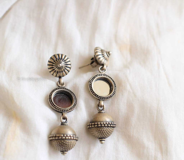 Dulari Textured Ball Glass Earrings