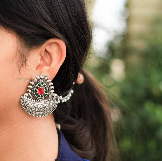 Tattva Kundan Embossed Chandbali