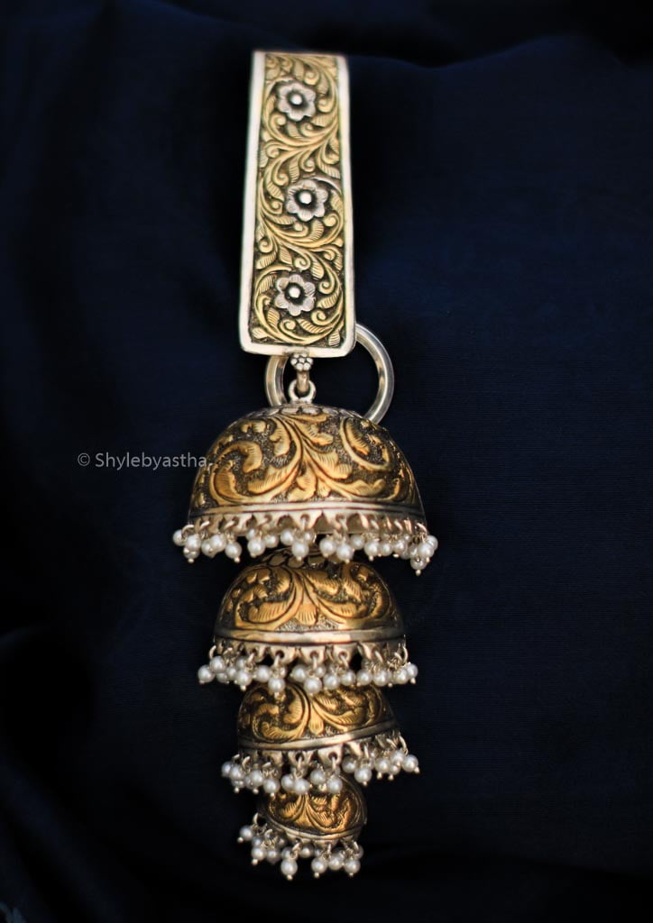 Dulari Dual Tone Chitai Art Layered Satka