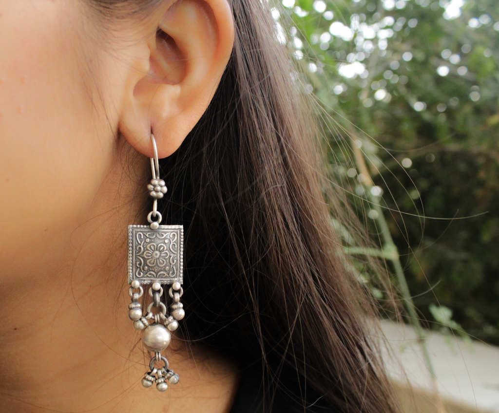 Adya Embossed Quirky Studs