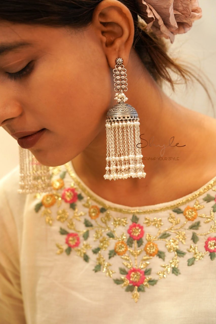 Dulari Freshwater Pearl Waterfall Jhumka