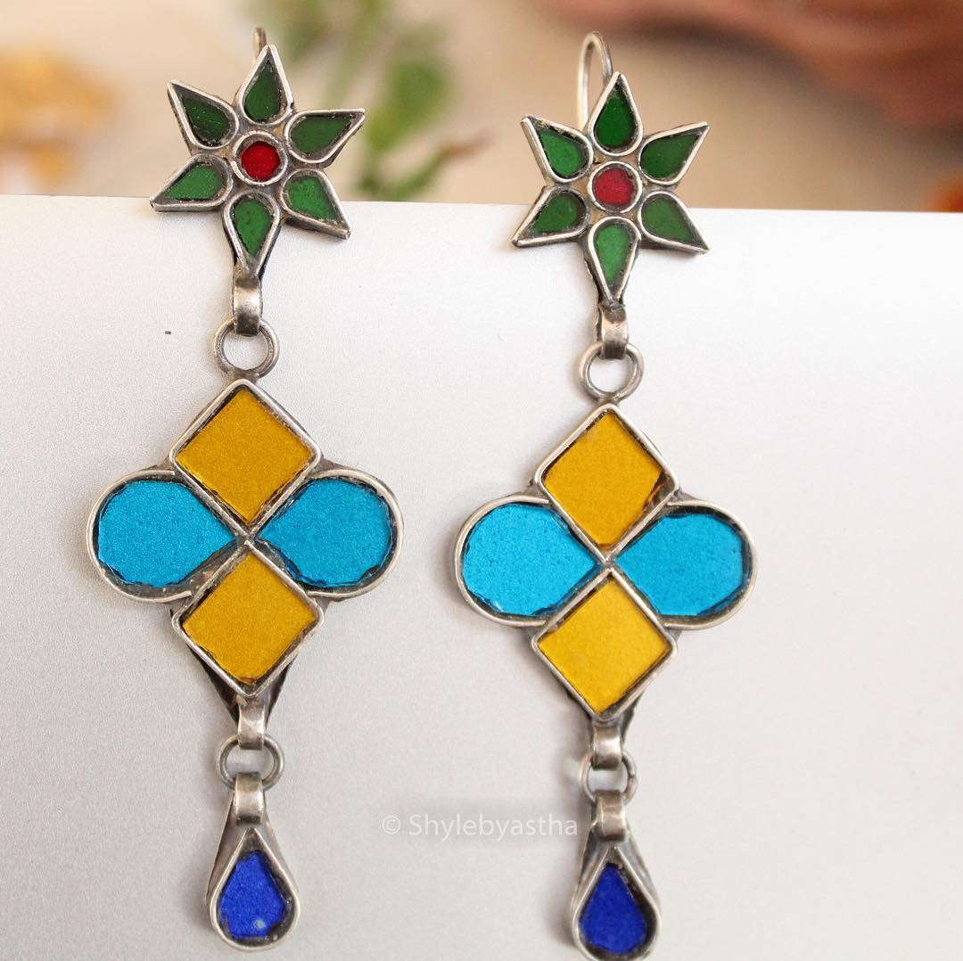 Dulari Hand painted Earrings