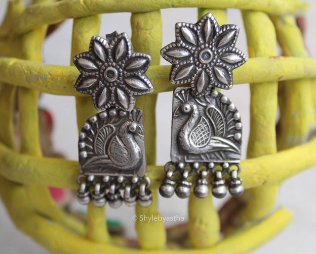 Dulari Peacock Drop Earrings