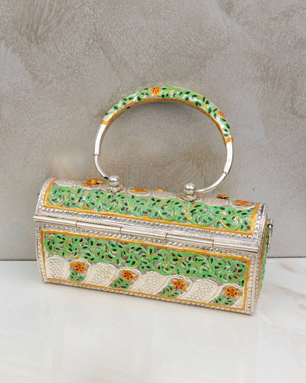 Dulari Shaahi Baarat Meenakari Chitai Statement Purse