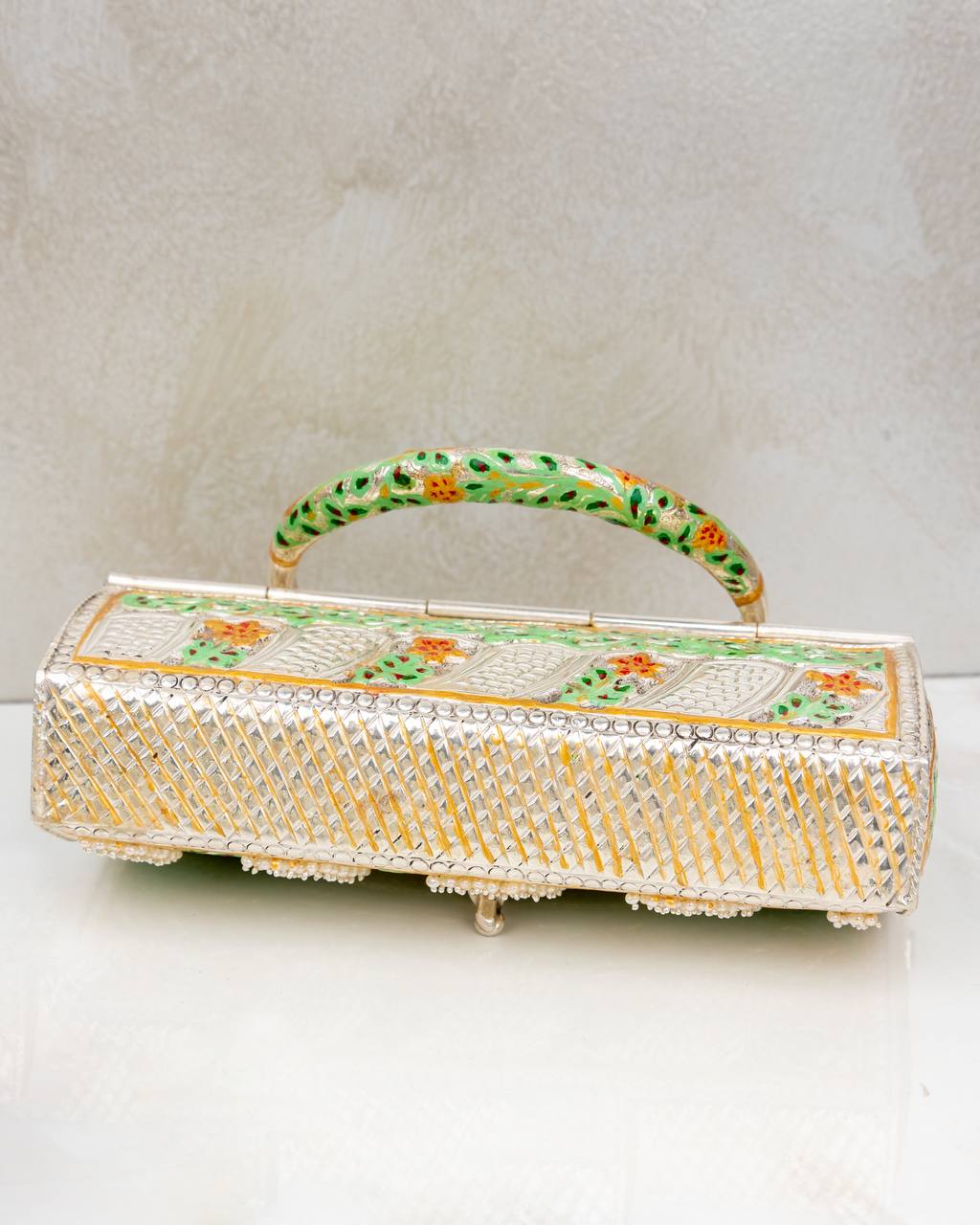 Dulari Shaahi Baarat Meenakari Chitai Statement Purse