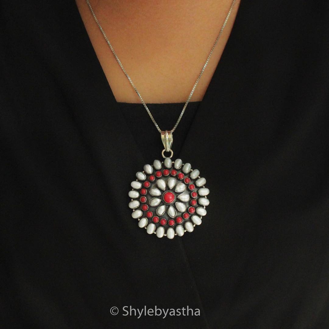 Essence Pearl Coral Pendant