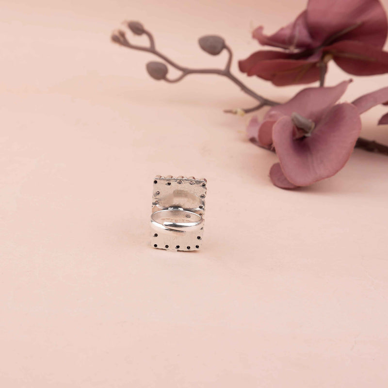 Essence Jadau Orange Jade Cocktail Ring