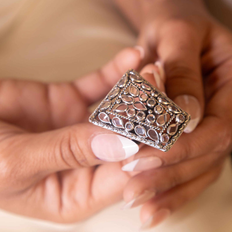Essence Scintillating Ornate Statement Ring