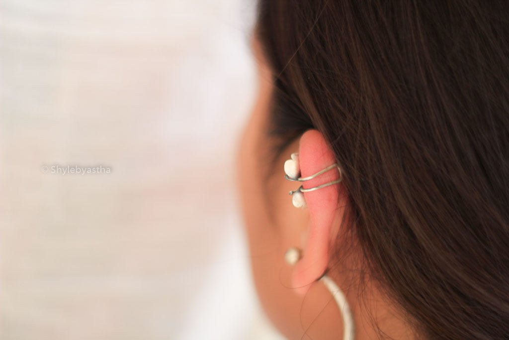 Floral Ear Clip Backside