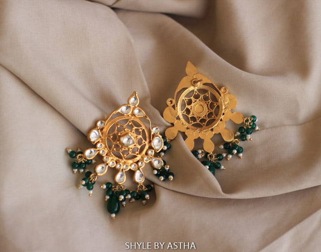 Tattva Gold Plated Kundan Earrings