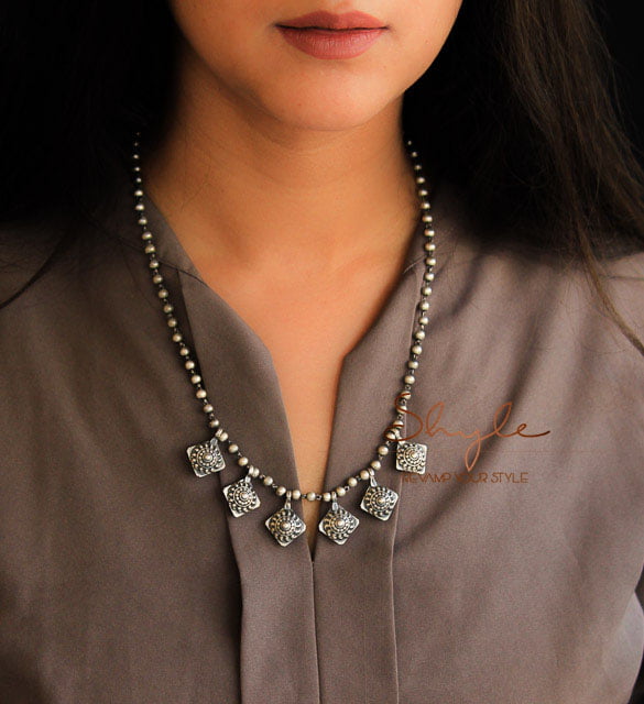 Adya Quirky Drop Ball Chain Necklace