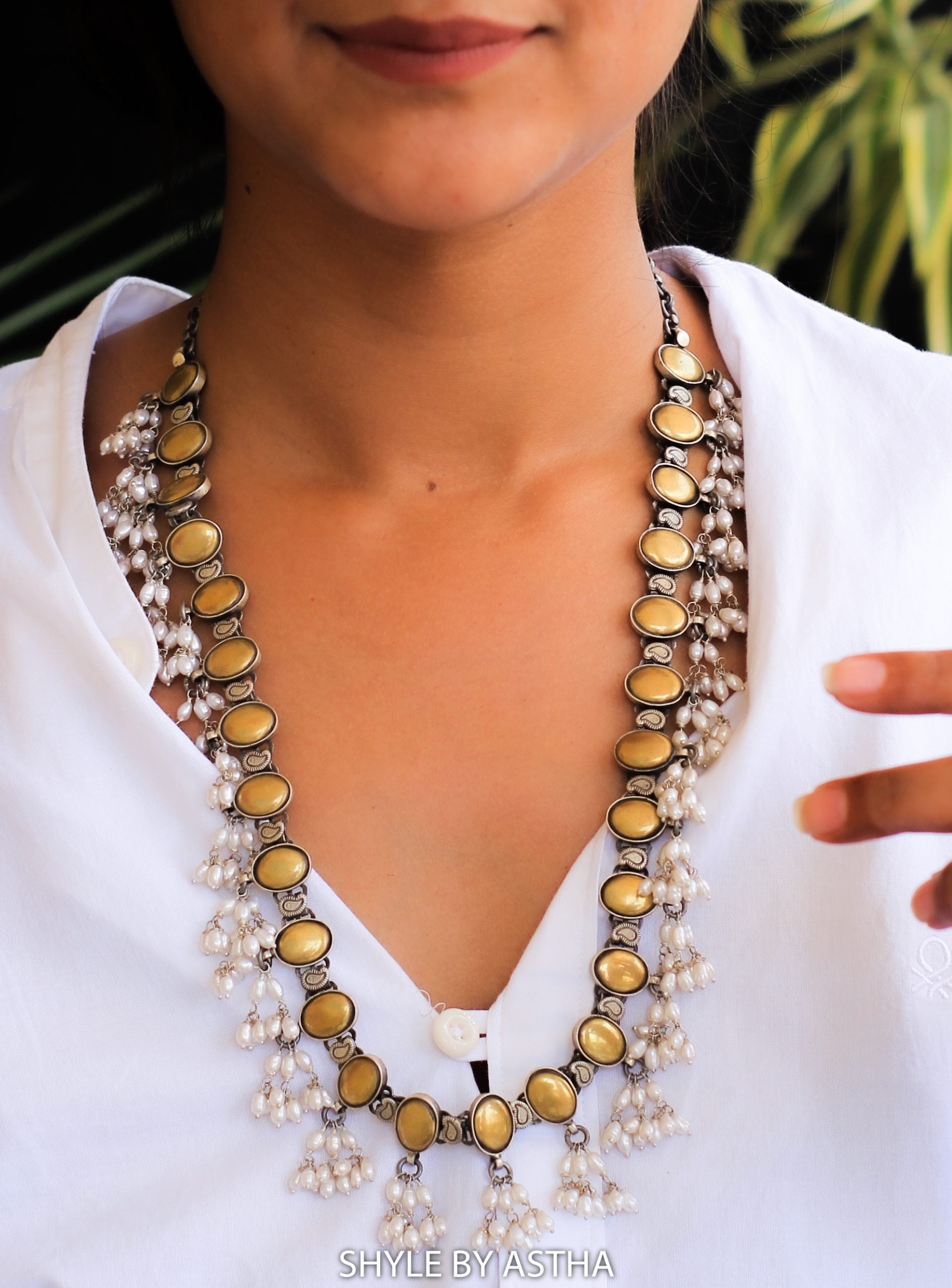 Tattva Gold Plated Freshwater Pearl Raani Haar