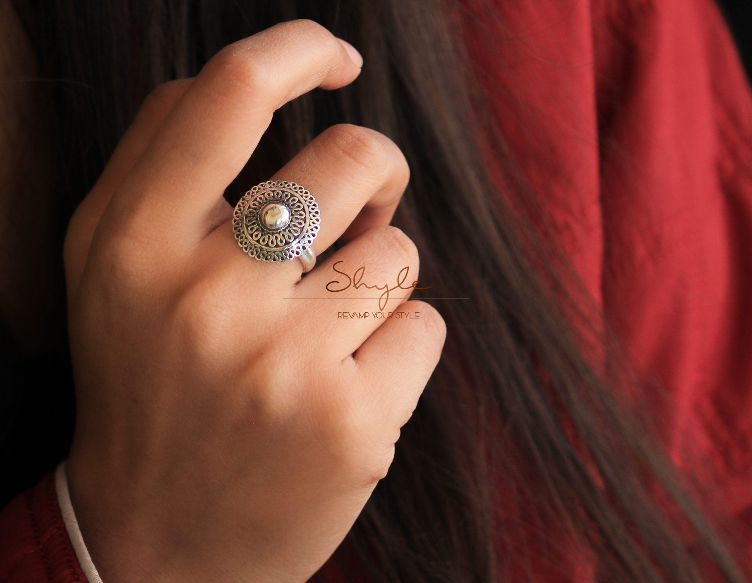 Adya Intricate concentric Ring