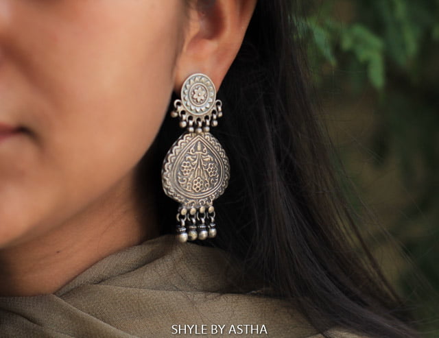 Mizoya Intricate Tribal Drop Earrings