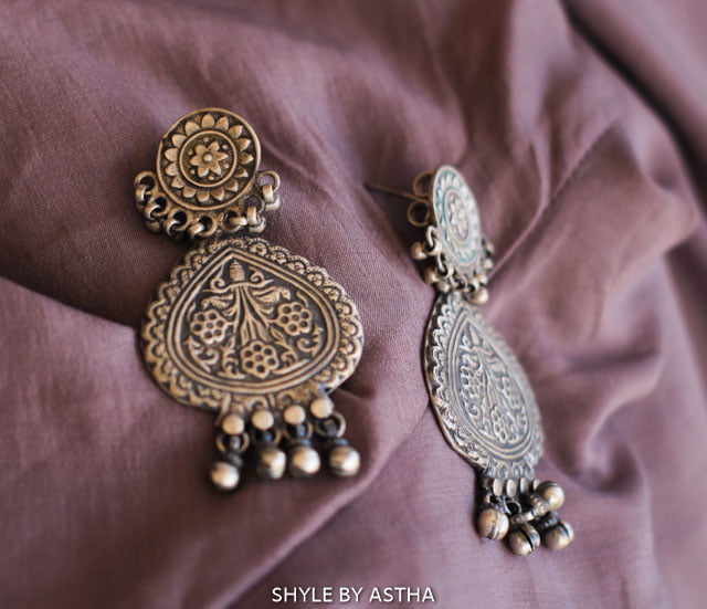 Mizoya Intricate Tribal Drop Earrings
