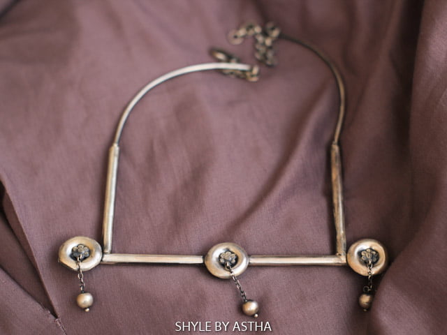 Moh Tricircle Geometric Necklace