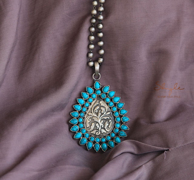 Anvaya Turquoise Chitai Classic Ball Necklace
