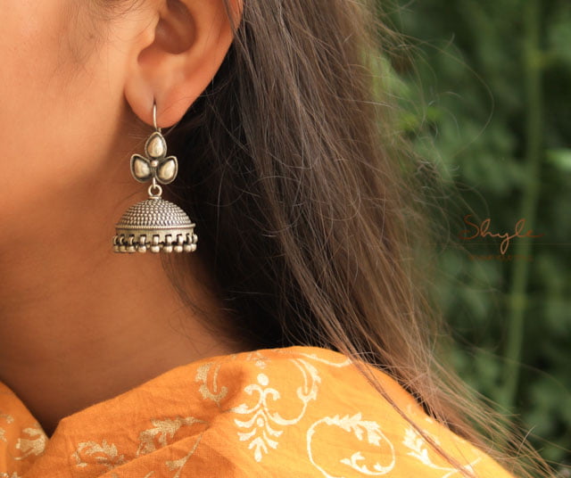 Adya Daana art Fish Hook Jhumka