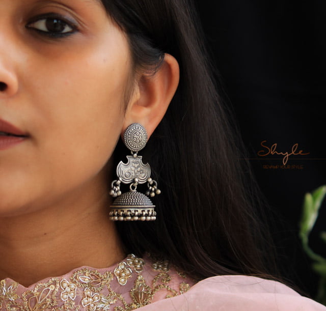 Anvaya Intricate Daana Art Jhumki