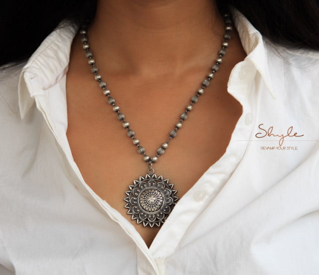 Anvaya Rawa Ball Intricate Chakra Necklace