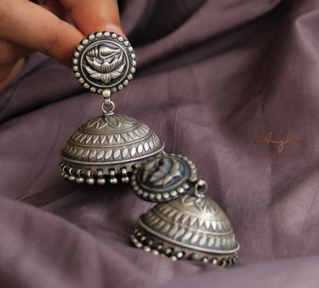 Anvaya Lotus Art Classic Jhumka