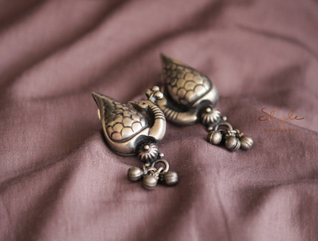 Moh Peacock Ghughri Studs