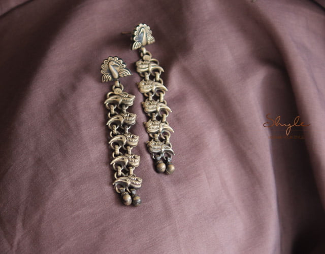 Dulari Mini Parrot Layered Earrings