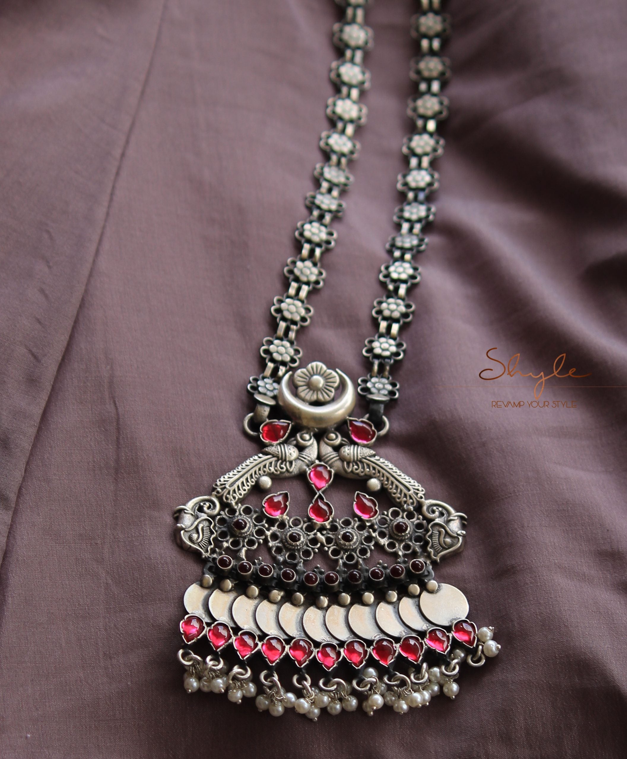 Tattva Flower Chain Intricate Classic Necklace