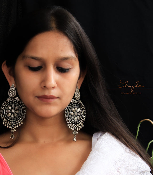 Anvaya Intricate Chakra Classic Ghughri Earrings