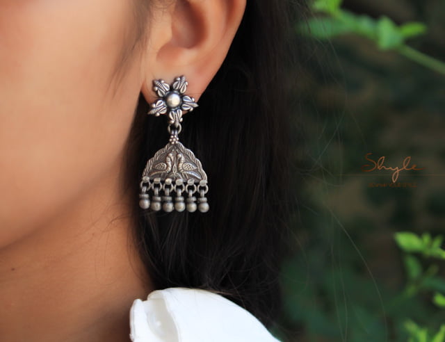 Moh Intricate Peacock Detailed Earrings