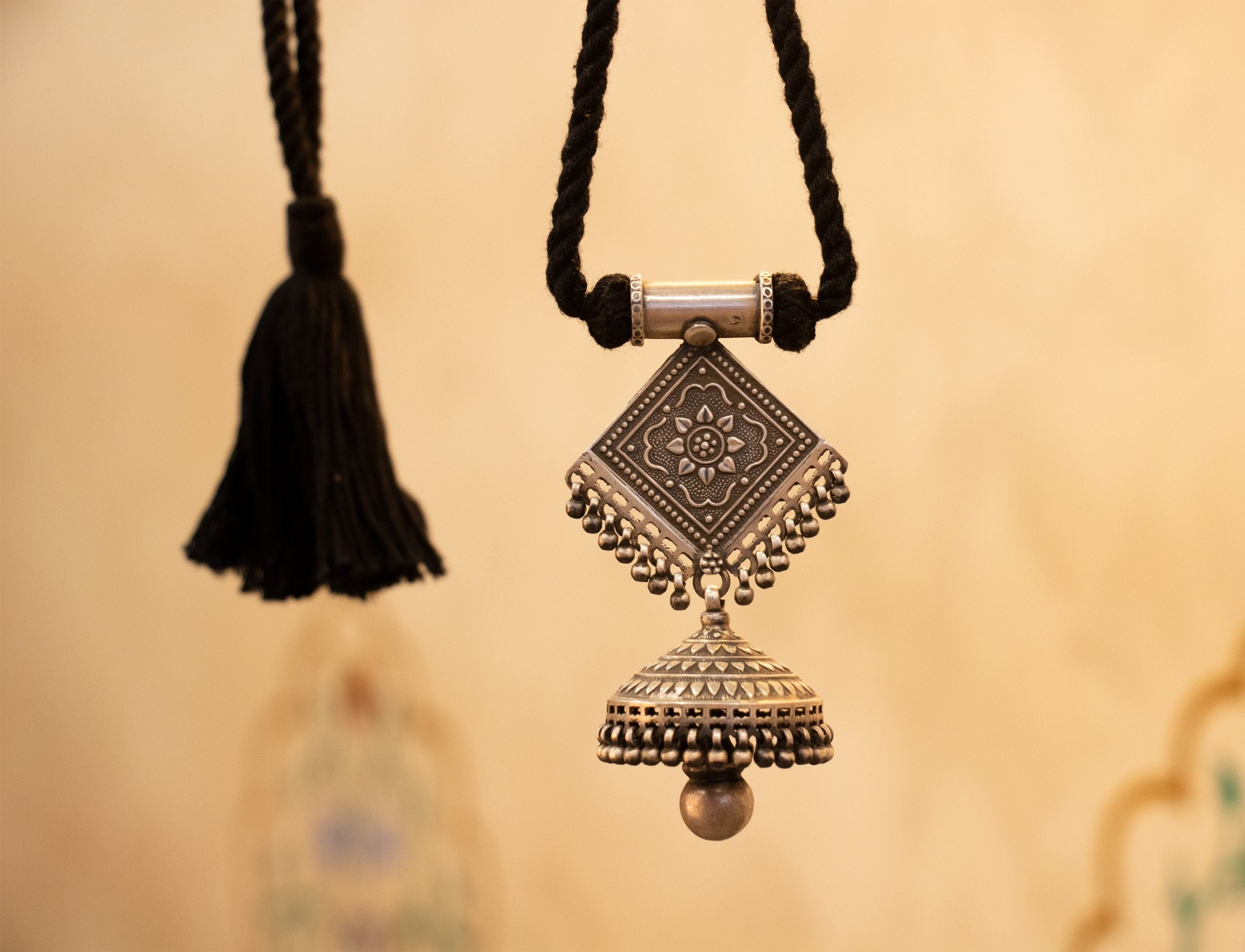 Mizoya Intricate Jhumka Dori Versatile Necklace