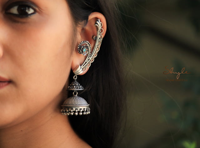 Anvaya Flora Earcuff Daana Art Jhumka