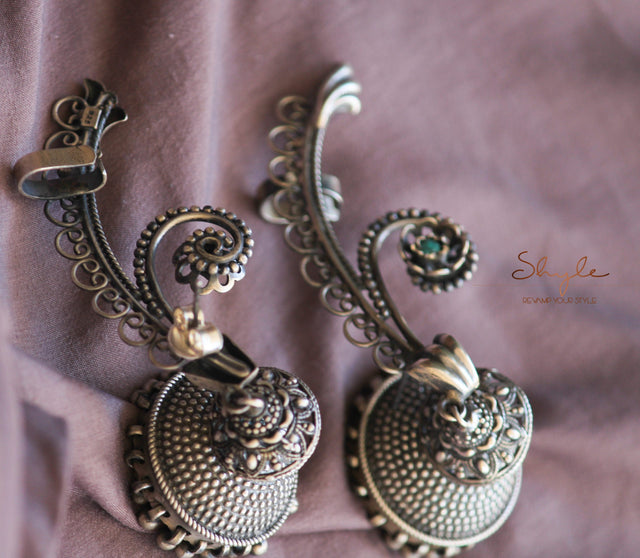 Anvaya Flora Earcuff Daana Art Jhumka