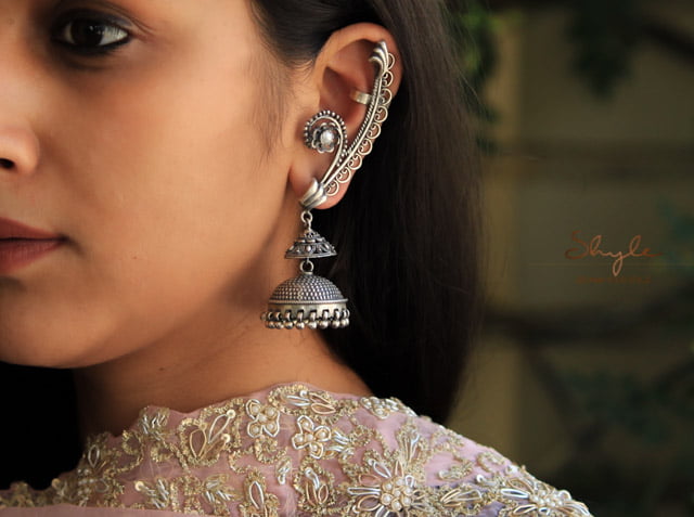 Anvaya Flora Earcuff Daana Art Jhumka