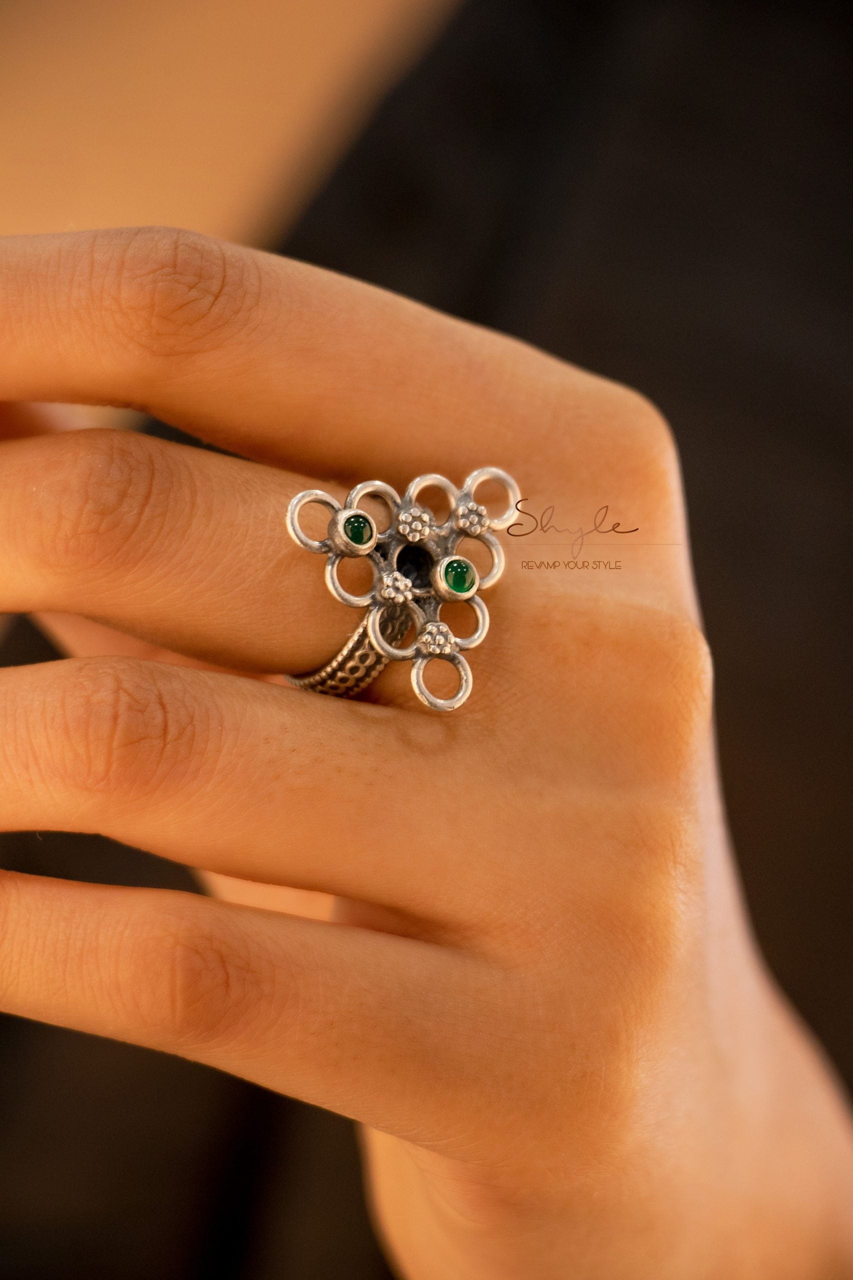 Tattva Intricate Triangle Jali Ring