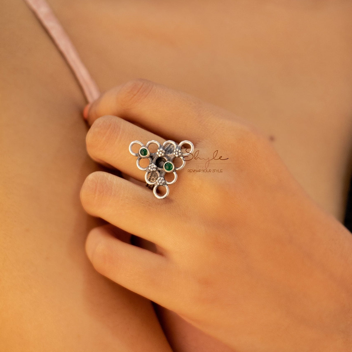 Tattva Intricate Triangle Jali Ring